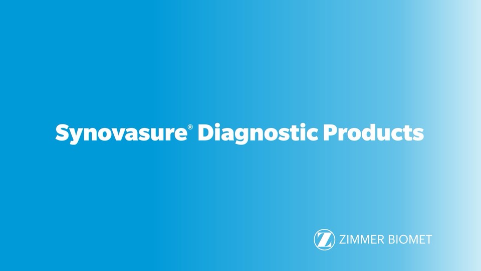 Synovasure Diagnostic Product Offerings